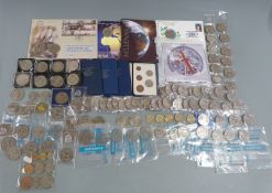 A collection of modern crowns etc including some in presentation packs, 1953 uncirculated set, £