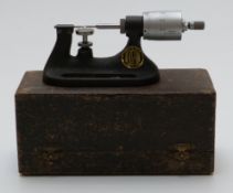 Vintage cased Bergeon watch repairer's micrometer