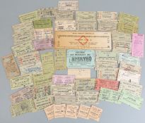Various circa 1950s and 1960s train and other tickets to include British Railways, Great Western,