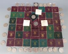 Over seventy Festival of Britain crowns, mostly boxed