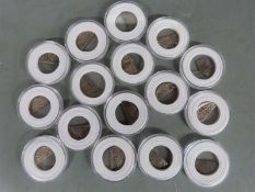 Eighteen cut hammered coins, largely halves with three quarter cut examples to include John, Henry