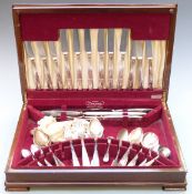 A six place setting canteen of cutlery