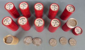 A collection of over 200 modern crowns in original rolls to include Churchill, 1977 Jubilee, Queen's