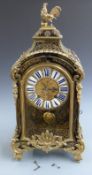 Charles Voisin of Paris French 18thC bracket clock in brass inlaid boulle work case, the Roman brass