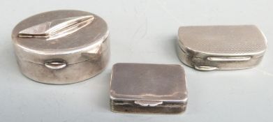Two hallmarked silver trinket boxes, one Birmingham 1905 the other a modern Concorde example