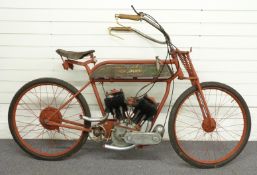 Circa 1919 vintage New Imperial / AJS V-twin flat tank motorcycle, the AJS engine dated 1919, with