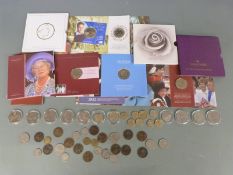 A collection of modern crowns, £5 coins, collectable examples etc, some in presentation packs