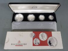 Royal Australian Mint 1988 $5, $1, $2 and 50cents deluxe cased set, in original box