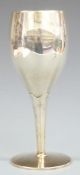 Modern hallmarked silver goblet with gilt wash interior, Birmingham 1988 maker S J Rose & Son,