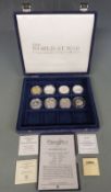 Seven Westminster The World at War silver proof coins cased with certificates and a Heroes of D-