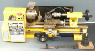 Clarke Metalworker 300mm variable speed model engineering or similar lathe with three jaw chuck,