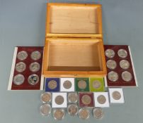 A collection of Gibraltar commemorative crowns to include a set of 12 English Monarchs Through