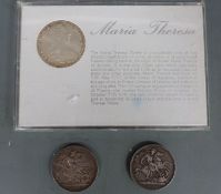 1892 Jubilee Victoria crown together with an 1899 veiled head example and a Maria Theresa in