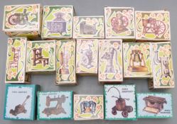 Seventeen vintage novelty pencil sharpeners in original boxes