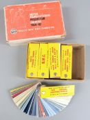 ICI 'Belco 300' car finishes colour books, comprising five books including VW, Rover, Jaguar, BMC,