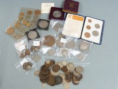 An amateur collection of UK coinage to include George III, George IV and Victoria silver examples,