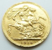 George V 1914 gold full sovereign