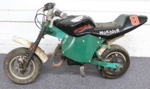 Minimoto style children's motorbike with pull start two stroke engine