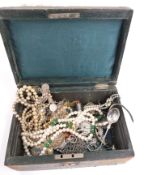 A collection of jewellery including Victorian yellow metal stick pin in the form of a horse's