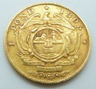 1895 South African one gold pond