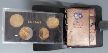Harry Potter Gringotts savings book, complete together with a Skylab coin set