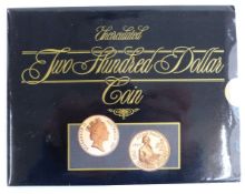 QEII 1987 Royal Australia Mint gold $200 uncirculated coin in presentation pack, Arthur Philip