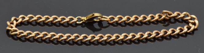 A 9ct gold curb link bracelet, 9.2g