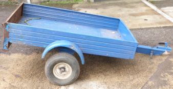 Small metal car trailer