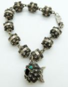 A late 19thC Mexican silver bracelet