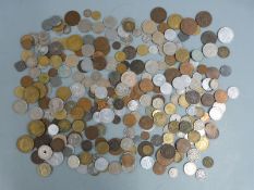 An amateur collection of world coinage, 18thC onwards includes 1726 Hamburg two shilling coin,
