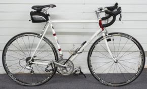 Mercian bespoke custom road bicycle with 54cm frame, Ritchey handlebars, Veloce drive train,
