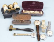 Collectables to include five watches including Timex, Sekonda, Medana and Primula, gunpowder