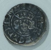 Edward II hammered penny, dark tone, Canterbury Mint, EDWA obverse