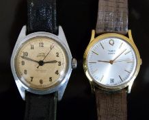 Two gentleman's wristwatches, a Smiths Empire military style with luminous hands and Arabic numerals