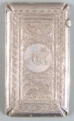 Victorian hallmarked silver card or similar case, Birmingham 1885 maker's mark H&T, length 8cm,