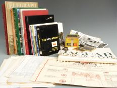 Jaguar cars ephemera including E-Type series 3 promotional material, glass slides including MIRA