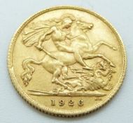 George V 1926 South Africa Mint gold half sovereign