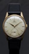 Omega 9ct gold gentleman's wristwatch ref. 13339 with inset subsidiary seconds dial, gold hands