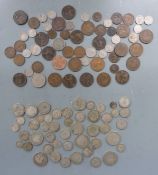 Approximately 310g of UK silver coinage together with a further quantity of UK coins Victoria