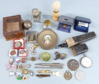 Collectables to include Junghans white metal cased pocket watch marked 0,900, hallmarked silver