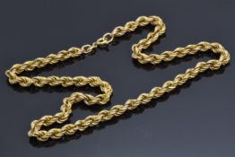 A 9ct gold rope twist necklace, 8.7g