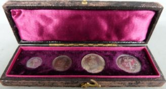 1891 Jubilee head cased Maundy coin set