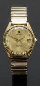 Roamer Stingray Roto 44 Date gentleman's automatic wristwatch ref. 1230.001 with date aperture, gold