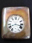 'Goliath' keyless winding open faced pocket watch with inset subsidiary seconds dial, blued hands,