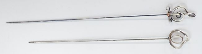 Two Charles Horner silver hat pins, both hallmarked Chester 1911