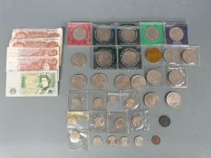 George V 1935 rocking horse crown together with a collection of modern commemorative crowns,