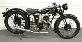 1930 Velocette 250cc GTP motorcycle, much restoration carried out including restored fuel tank and