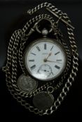 Burman of Bristol hallmarked silver open faced pocket watch with inset subsidiary seconds dial, gold