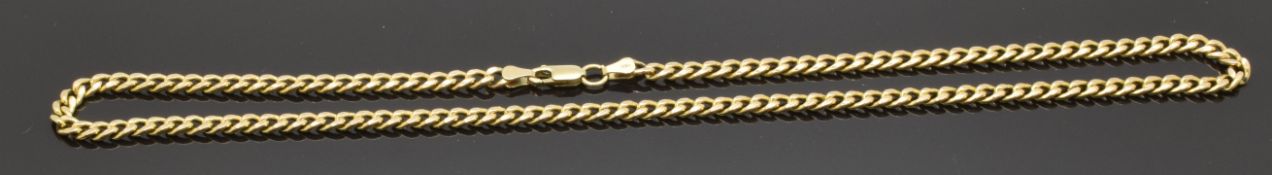 A 9ct gold curb link necklace, 8.8g