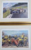 Alan Fernley two signed limited edition prints, both limited to 850, comprising Mansell's debut